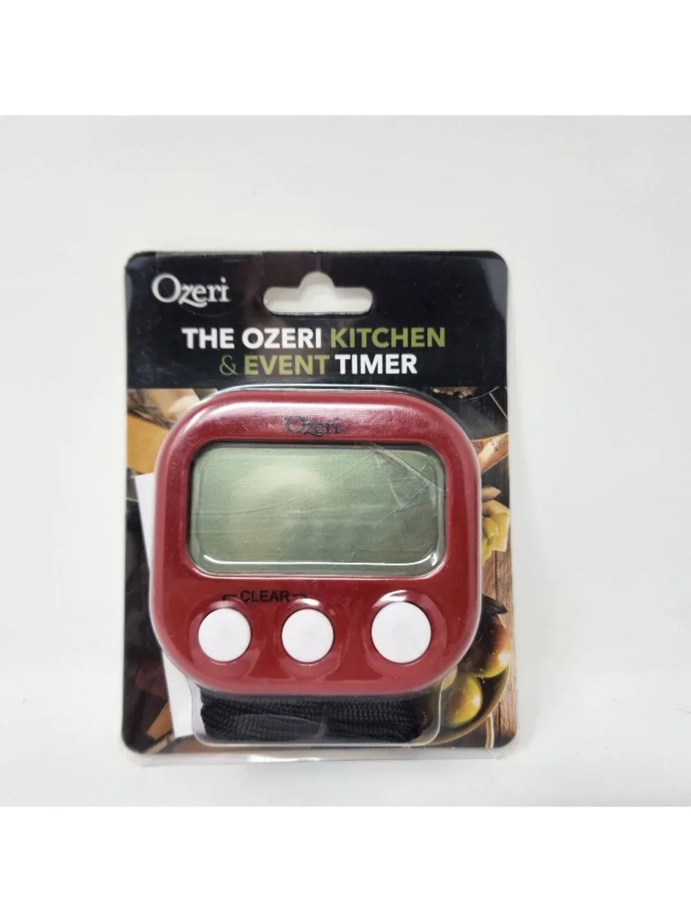 The Ozeri Kitchen & Event Timer With Large LCD Magnetic Back And Alarm - Red